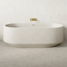 Eden 1700mm Oval Terrazzo Freestanding Bath with Overflow